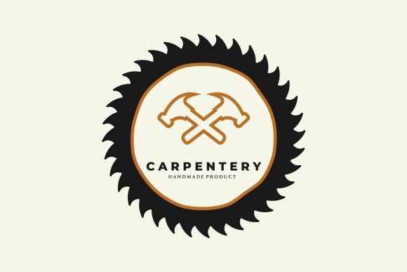 Carpentry Minimalist Line Art Logo Badge – A Practical Freebie for Digital Designers