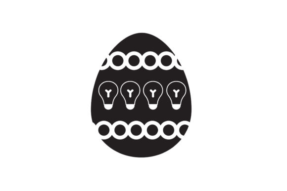 Easter Icon Lamp Black Filled Design Art – A Versatile Graphic for Local Business Branding