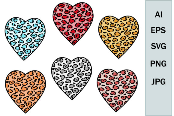 Heart Print Leopard Romantic Decor SVG: A Graphic Design Asset for Crafts and Creative Projects