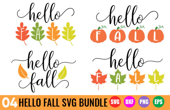 Hello Fall SVG Bundle: A Versatile Graphic Design Asset for Crafts and Branding