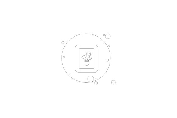 House Frame Plant Circle: A Versatile Graphic Design Asset for Creative Projects
