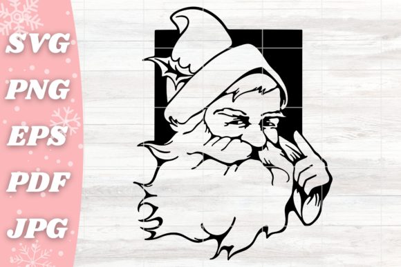 Old World Santa Claus: A Vintage Graphic Design Asset for Crafts and Branding