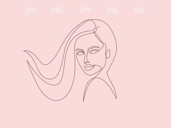 One Line Face Print: A Versatile Graphic Design Asset for Branding and Marketing