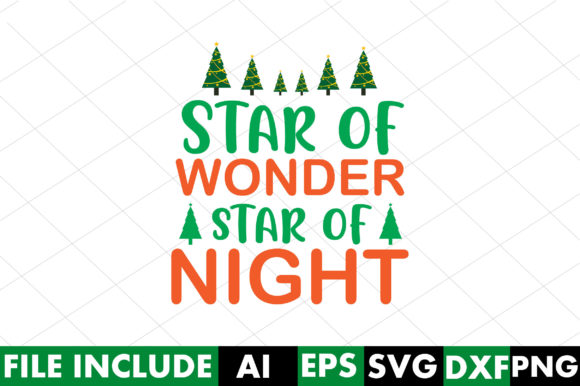 Star of Wonder Star of Night – A Festive Graphic Design Asset for Crafts