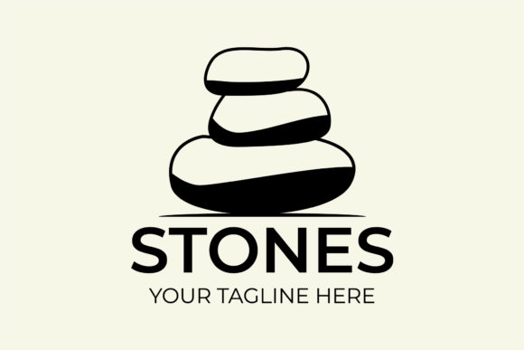 Stone Rock Illustration Design Logo – A Versatile Freebie for Creative Branding