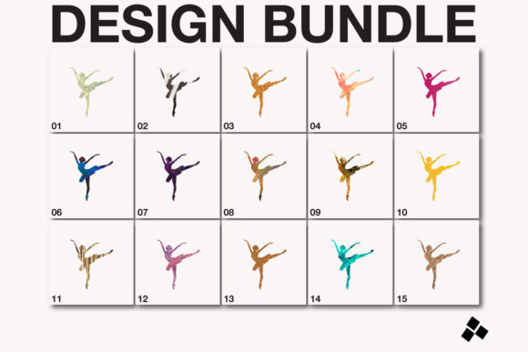 Sublimation Ballet SVG Background Bundle for Local Business Branding