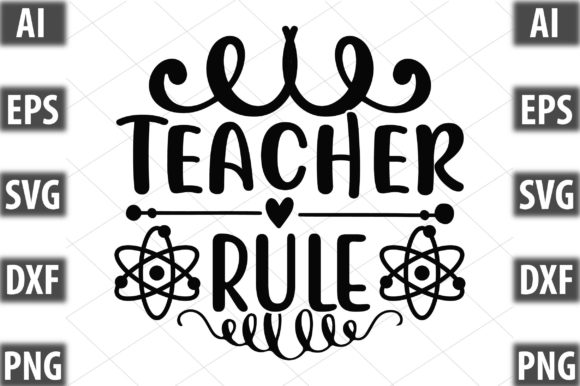 Teacher Rule Graphics for Crafts – A Versatile Design Asset