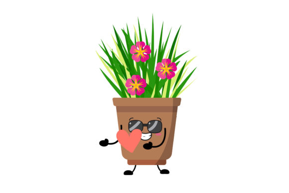 Valentine Plant Decoration Art: A Graphics Freebie for Heartfelt Branding