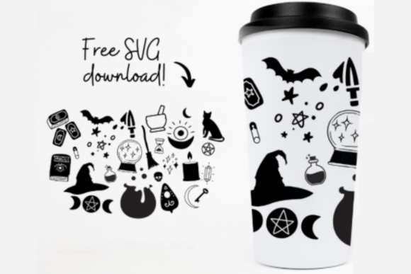 Witches Brew Cup Wrap: A Spooky SVG Graphic for Crafts and Branding
